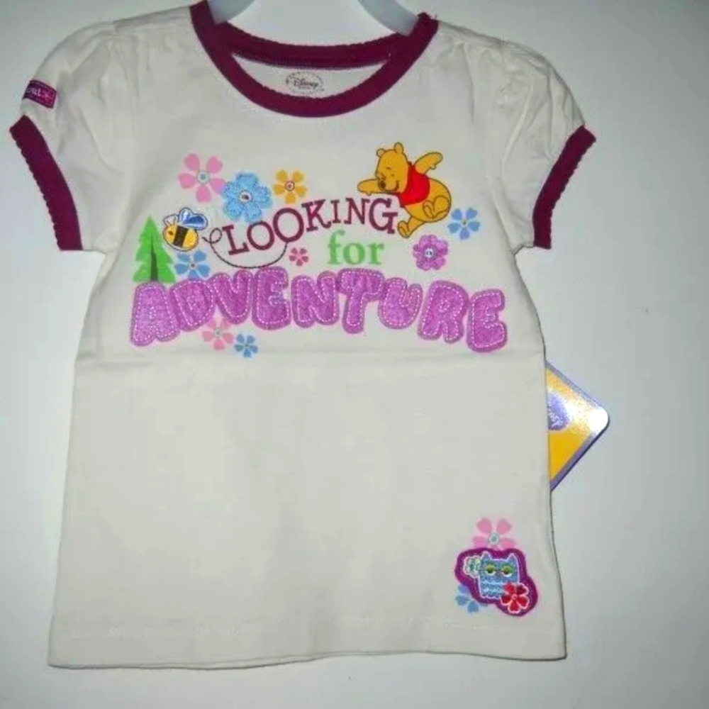 Winnie The Pooh Short Sleeve Shirt Top Size 2T